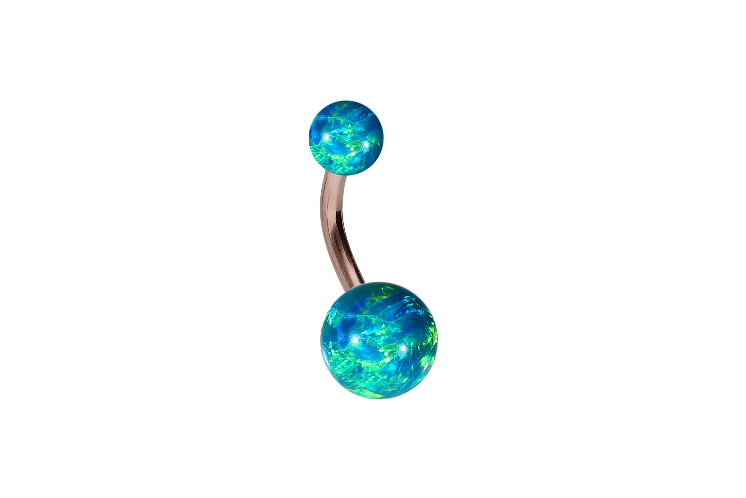 Chirurgenstahl Bananabell Piercing SYNTHETISCHE OPALE